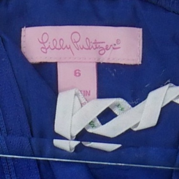 Lilly Pulitzer Women's Size 6 Green Blue Floral Lace Sheath Dress 3/4 Sleeve - Picture 5 of 8